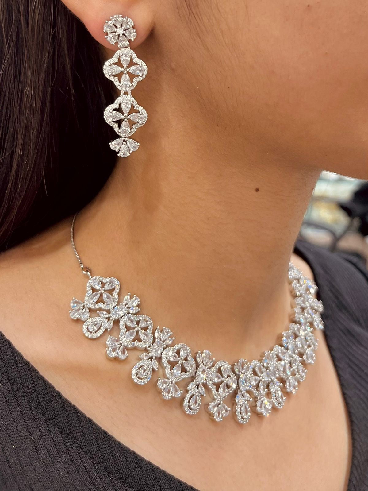 Zircon Necklace set 56654