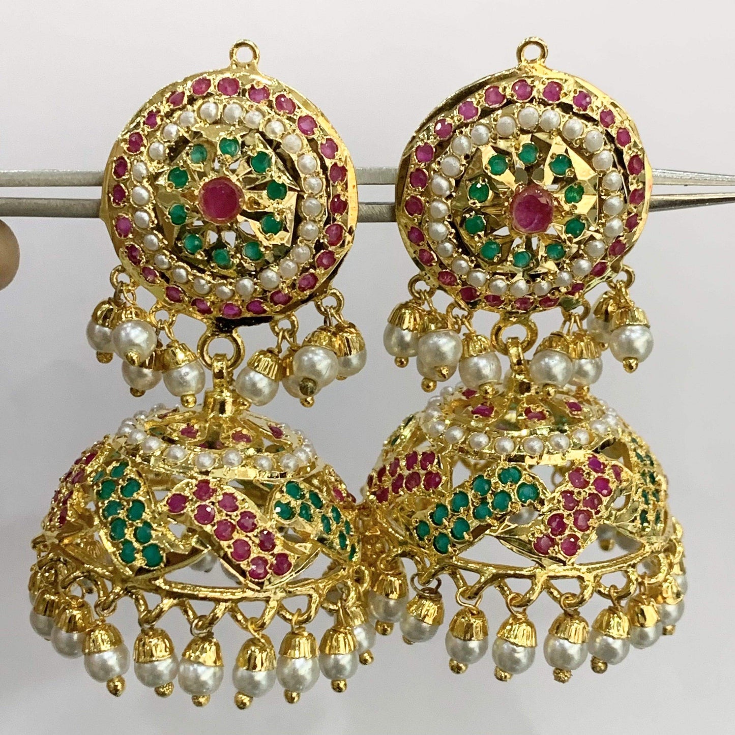 Jadau Earrings 46782 - Vijay & Sons