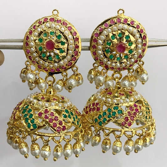 Jadau Earrings 46782 - Vijay & Sons