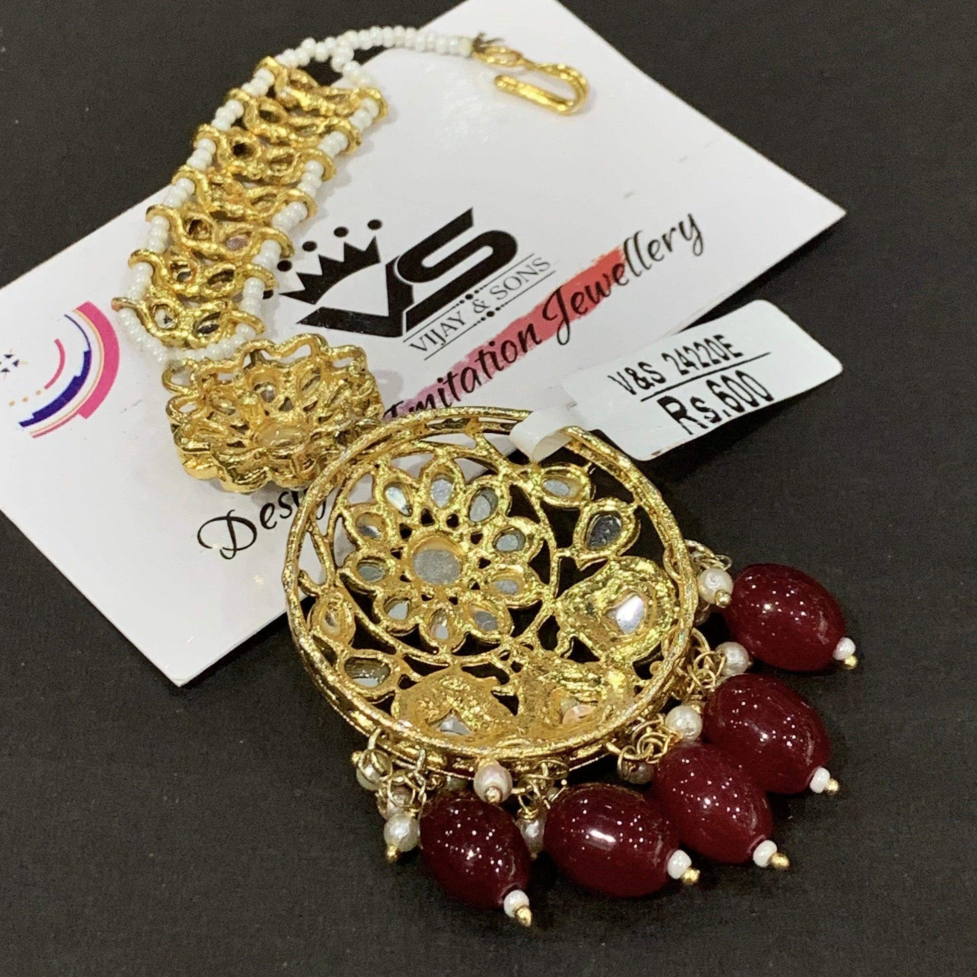 Kundan Maang Tikka 274618 - Vijay & Sons