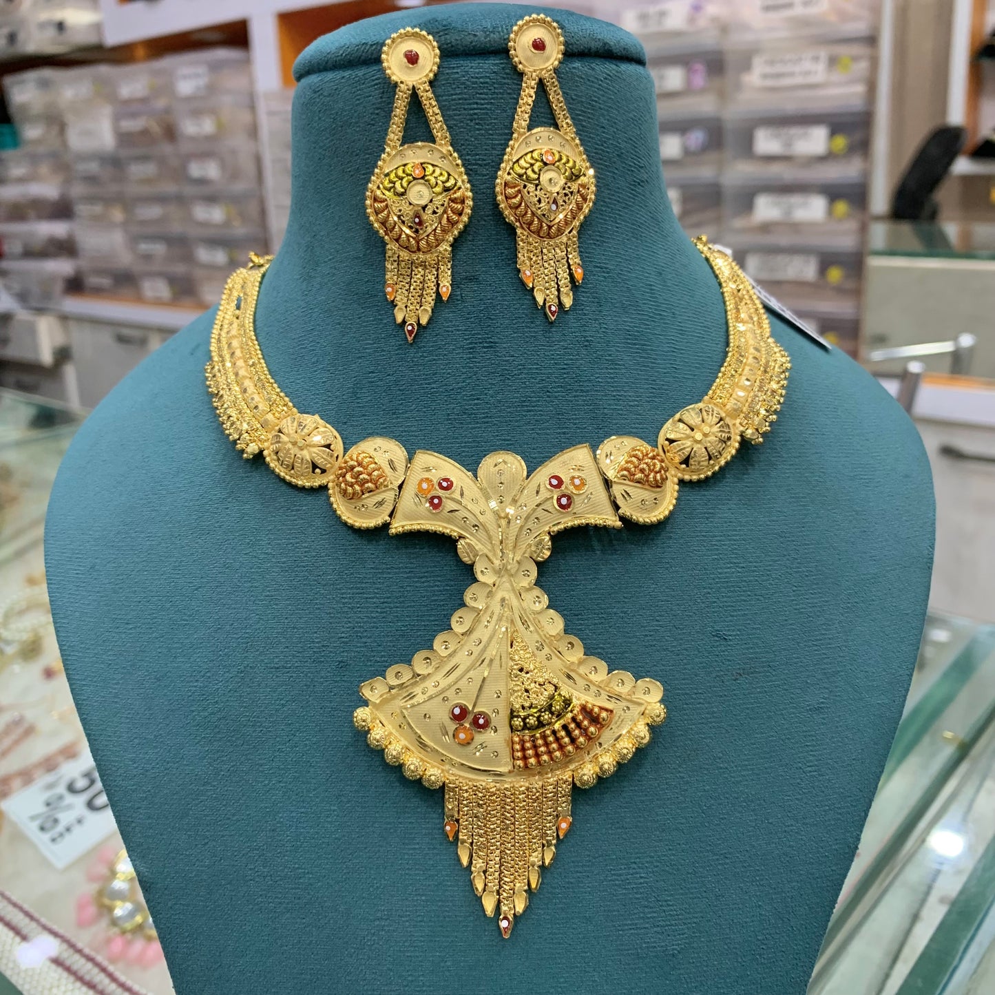 Kundan necklace set 7888