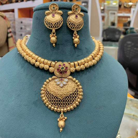 Antique Necklace Set 452525 - Vijay & Sons