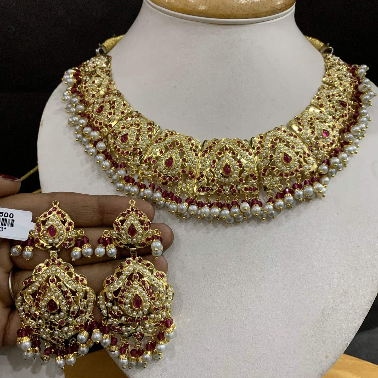 Jadau Necklace set 585749 - Vijay & Sons