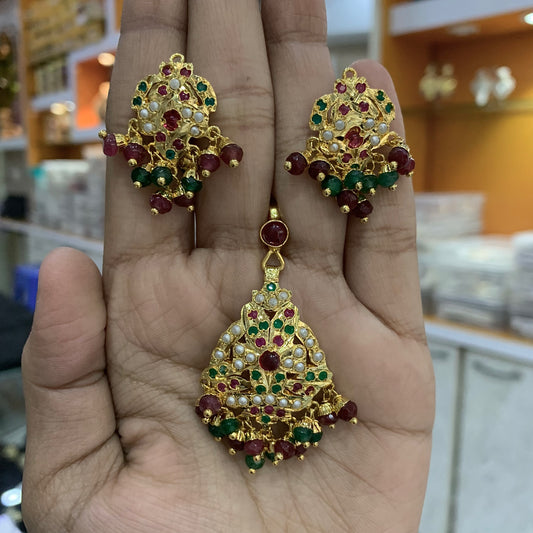 Jadau Pendant Set 2947290 - Vijay & Sons