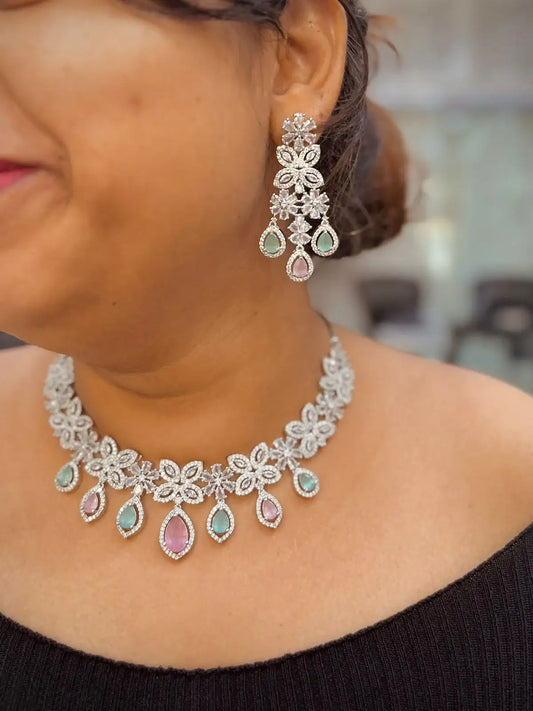 Diamond necklace set 6565