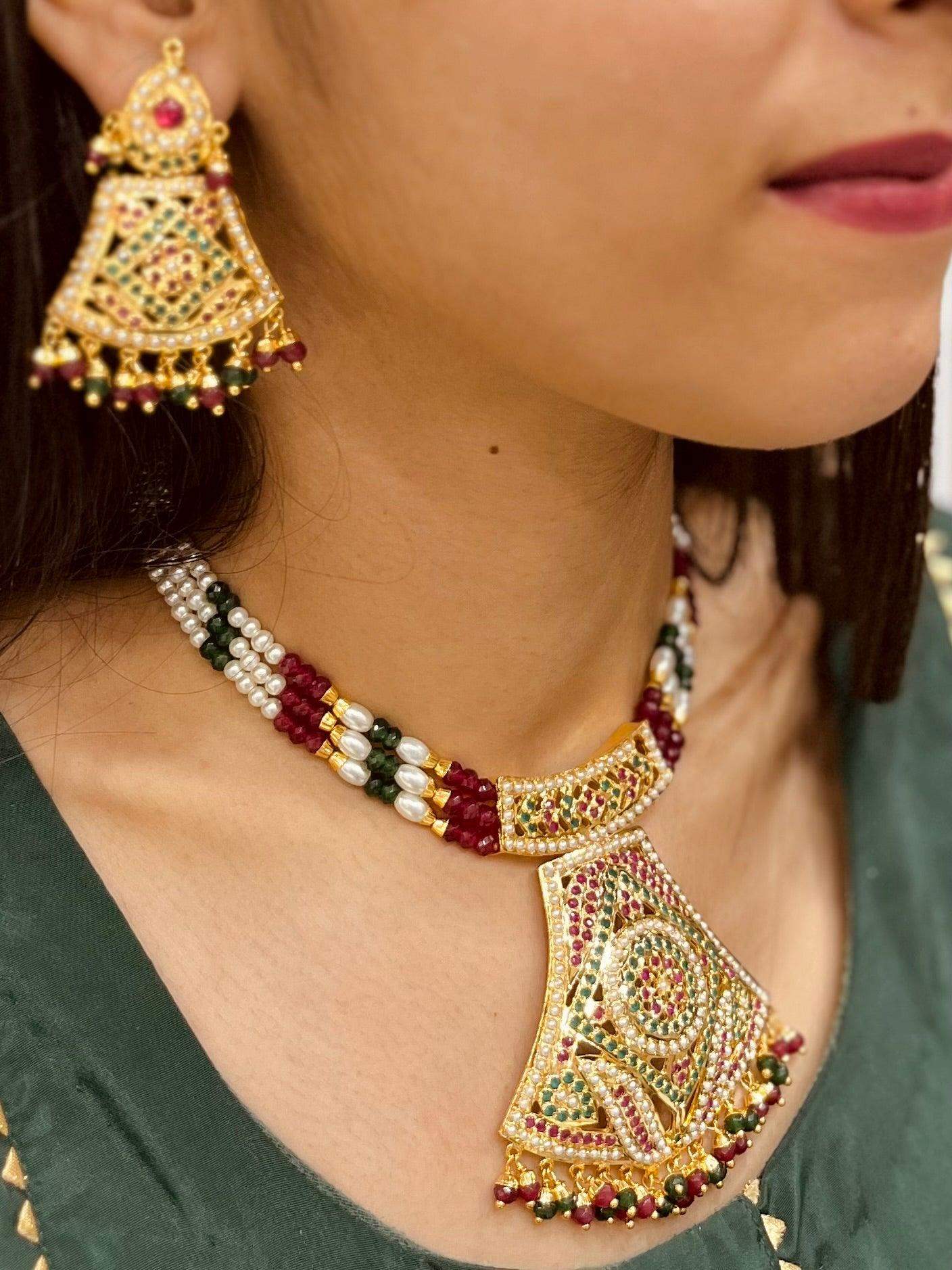 Jadau Necklace Sets 57896 - Vijay & Sons