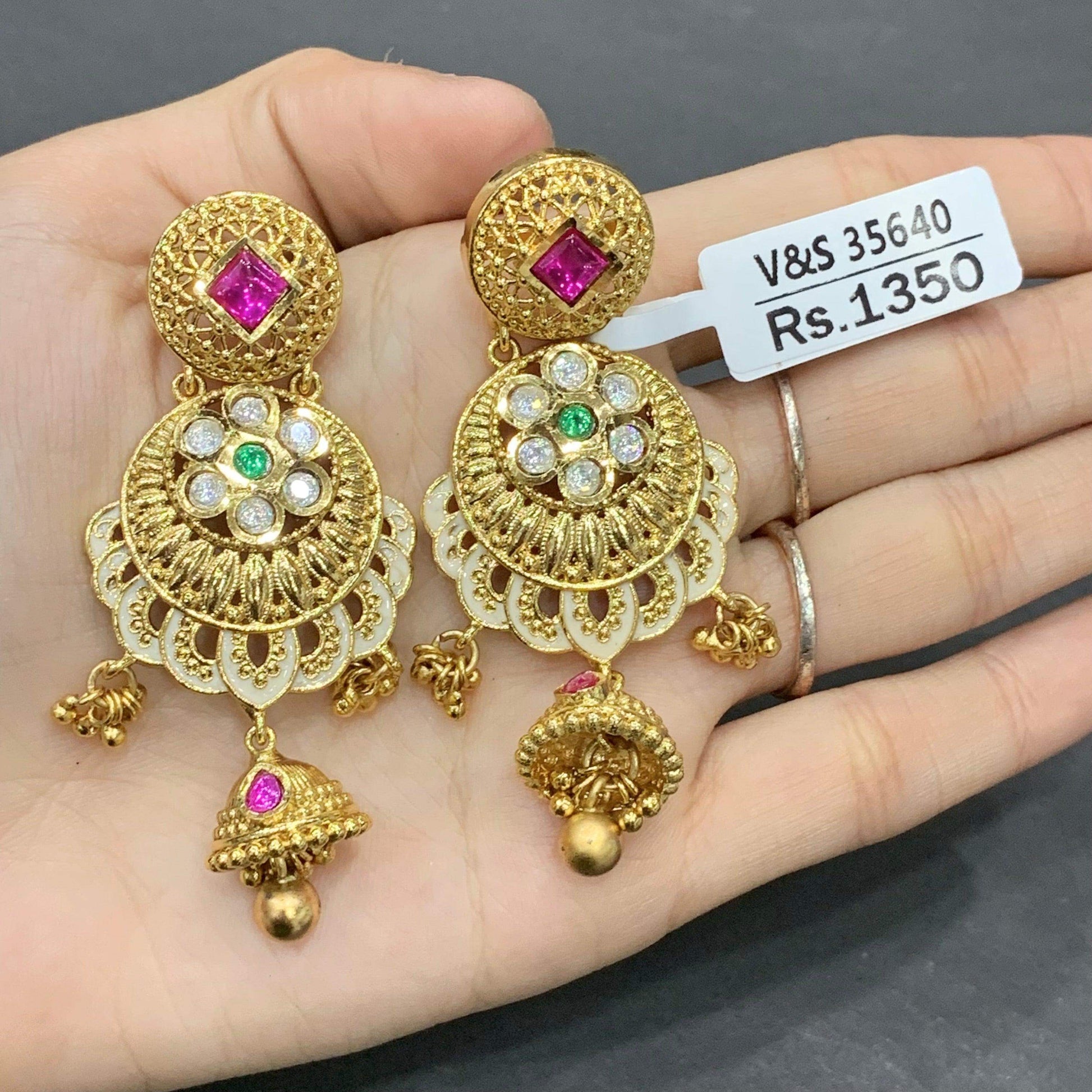 Antique Earrings 357801 - Vijay & Sons