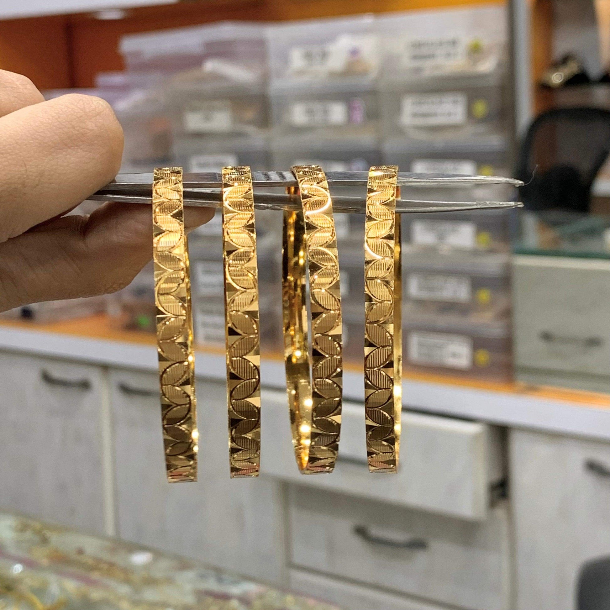 Gold Platted Bangles 576555 - Vijay & Sons