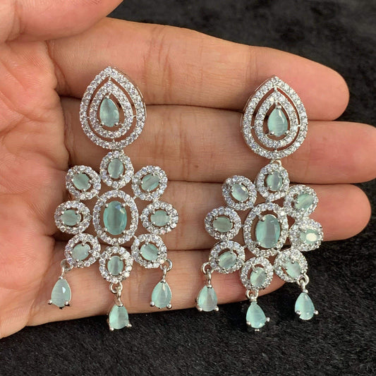American diamond earrings 00987 - Vijay & Sons