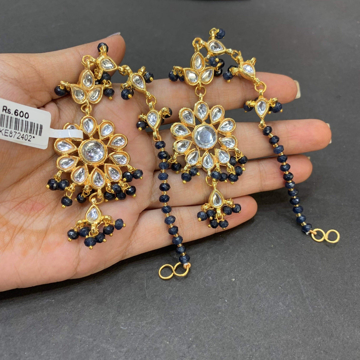 Kundan earrings 467656 - Vijay & Sons