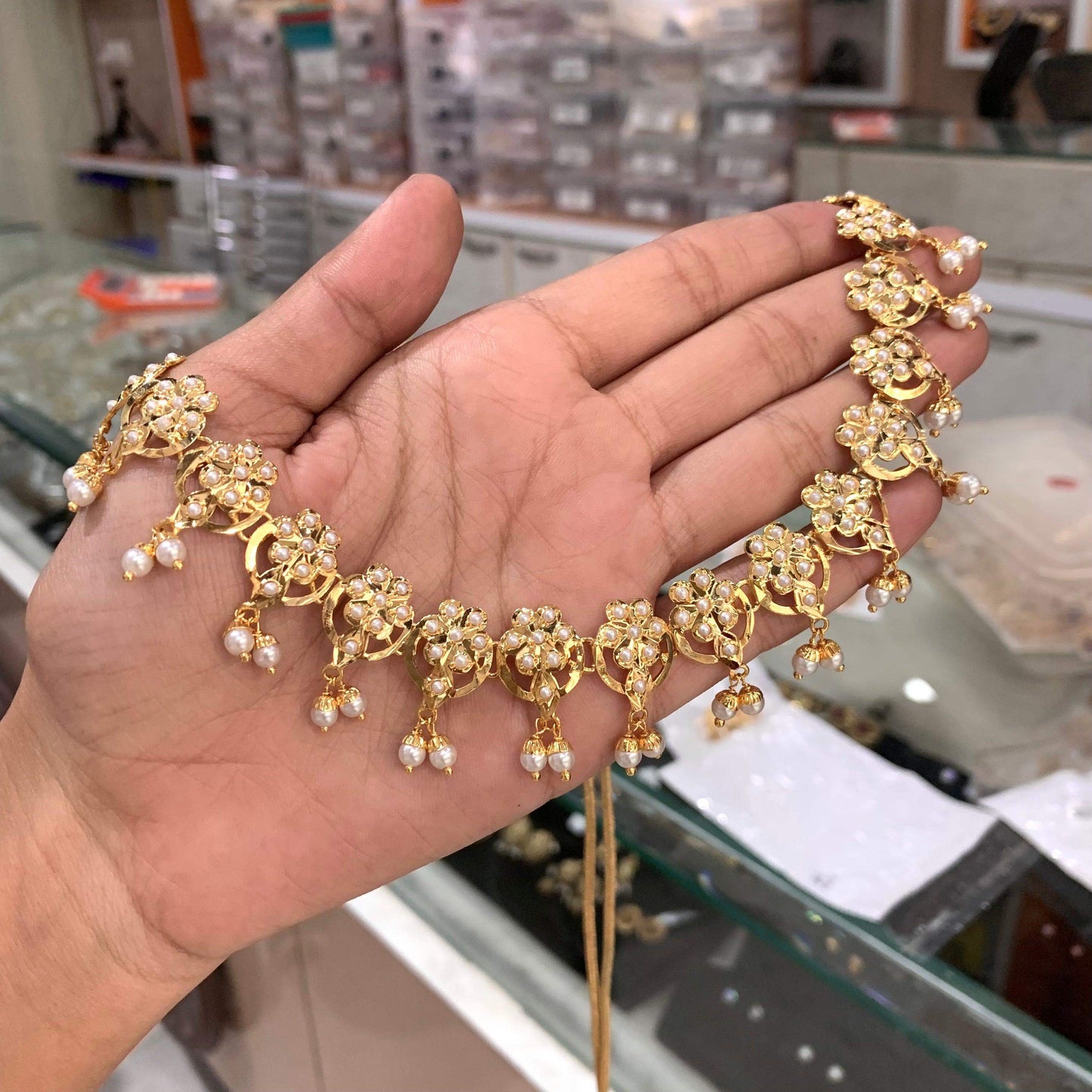 Jadau choker set 46753579 - Vijay & Sons