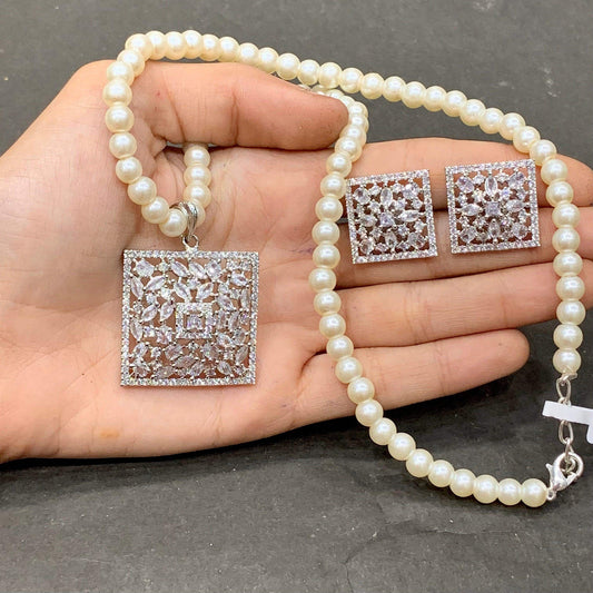 Zircon Pendant Sets 68777 - Vijay & Sons