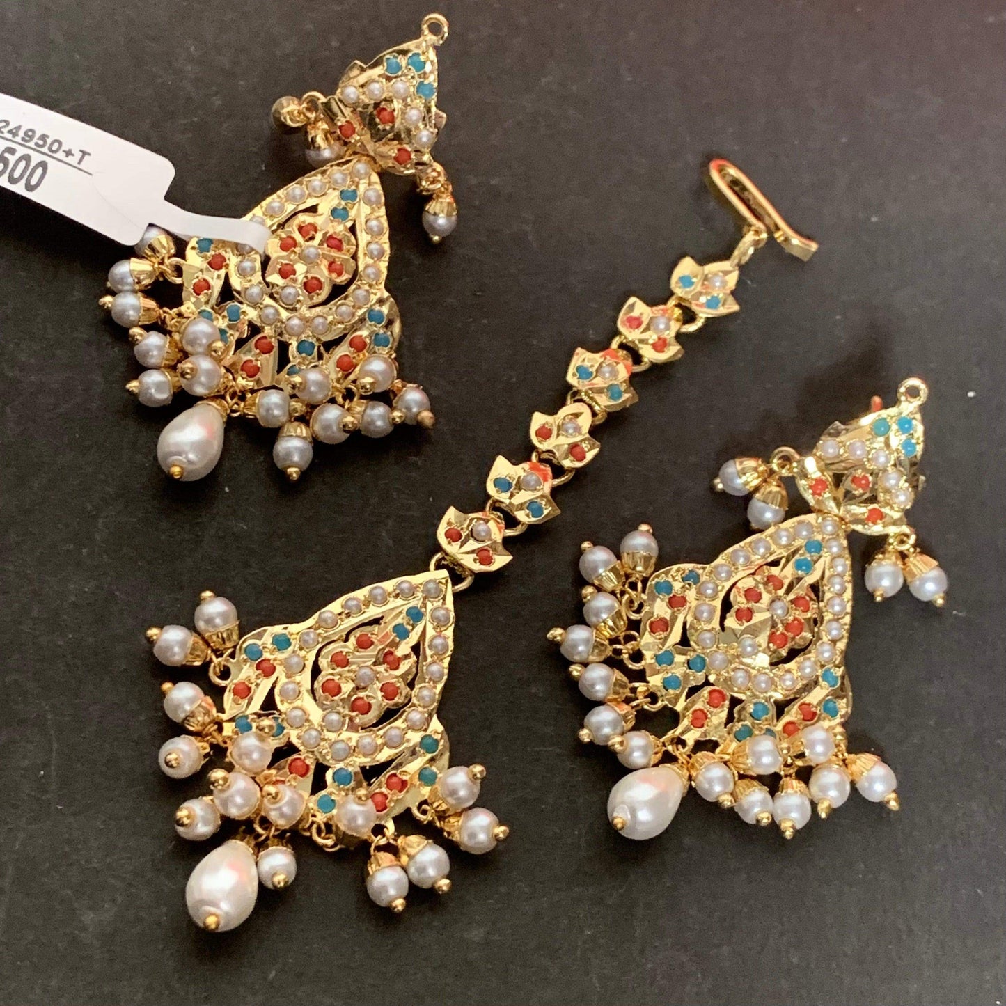 Jadau Tikka Earrings 3955275 - Vijay & Sons