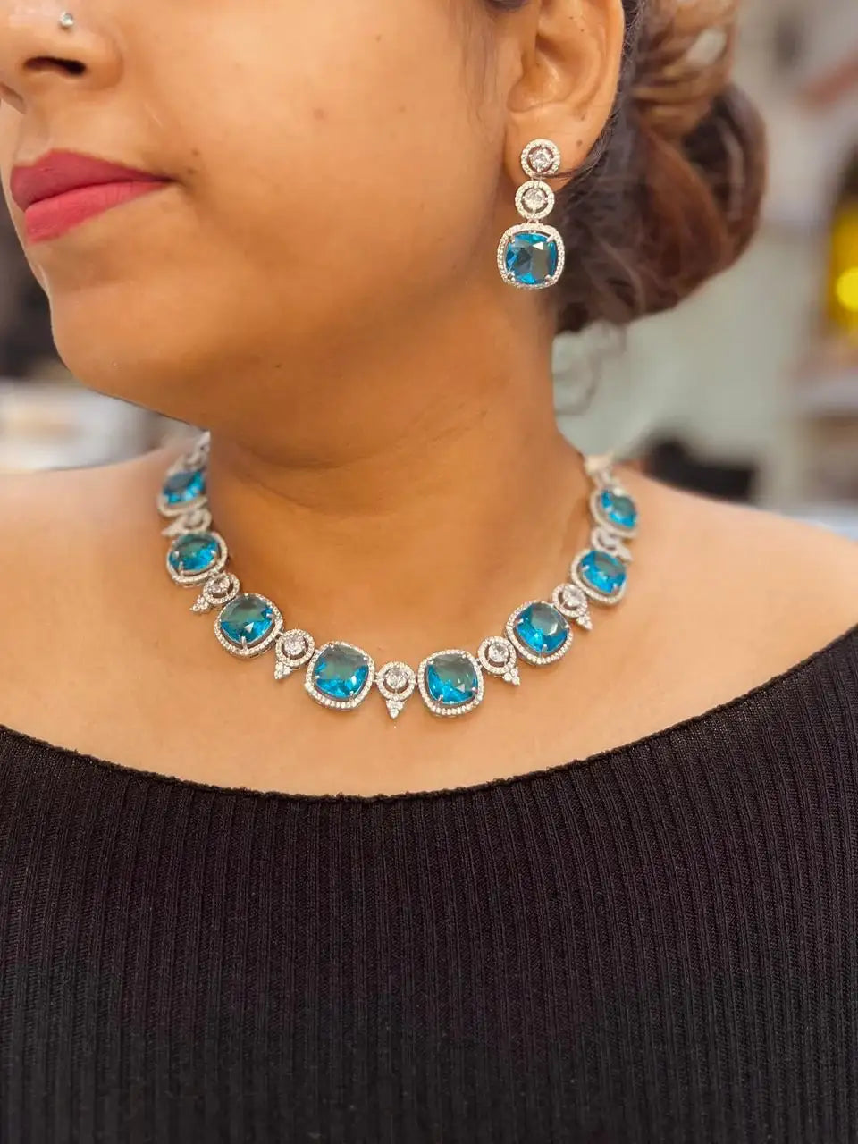 Diamond necklace set 4421