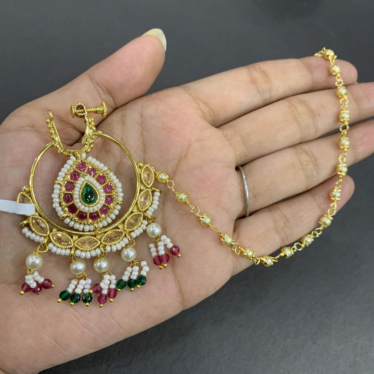 Gold plated Nath 676576 - Vijay & Sons