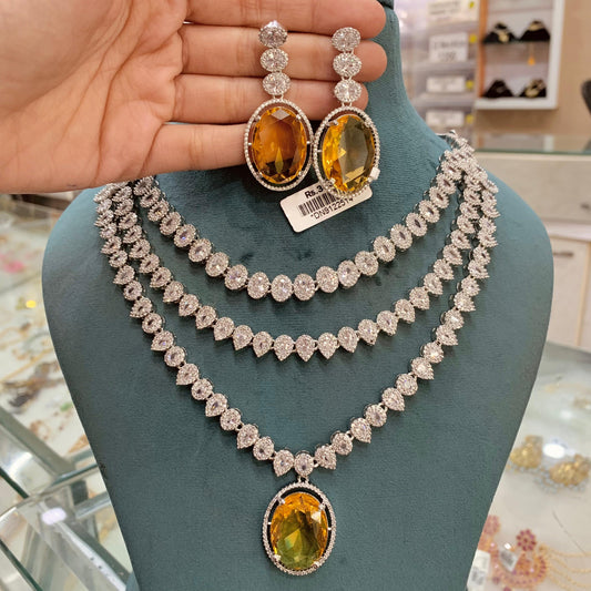 Zircon Necklace Set 34446