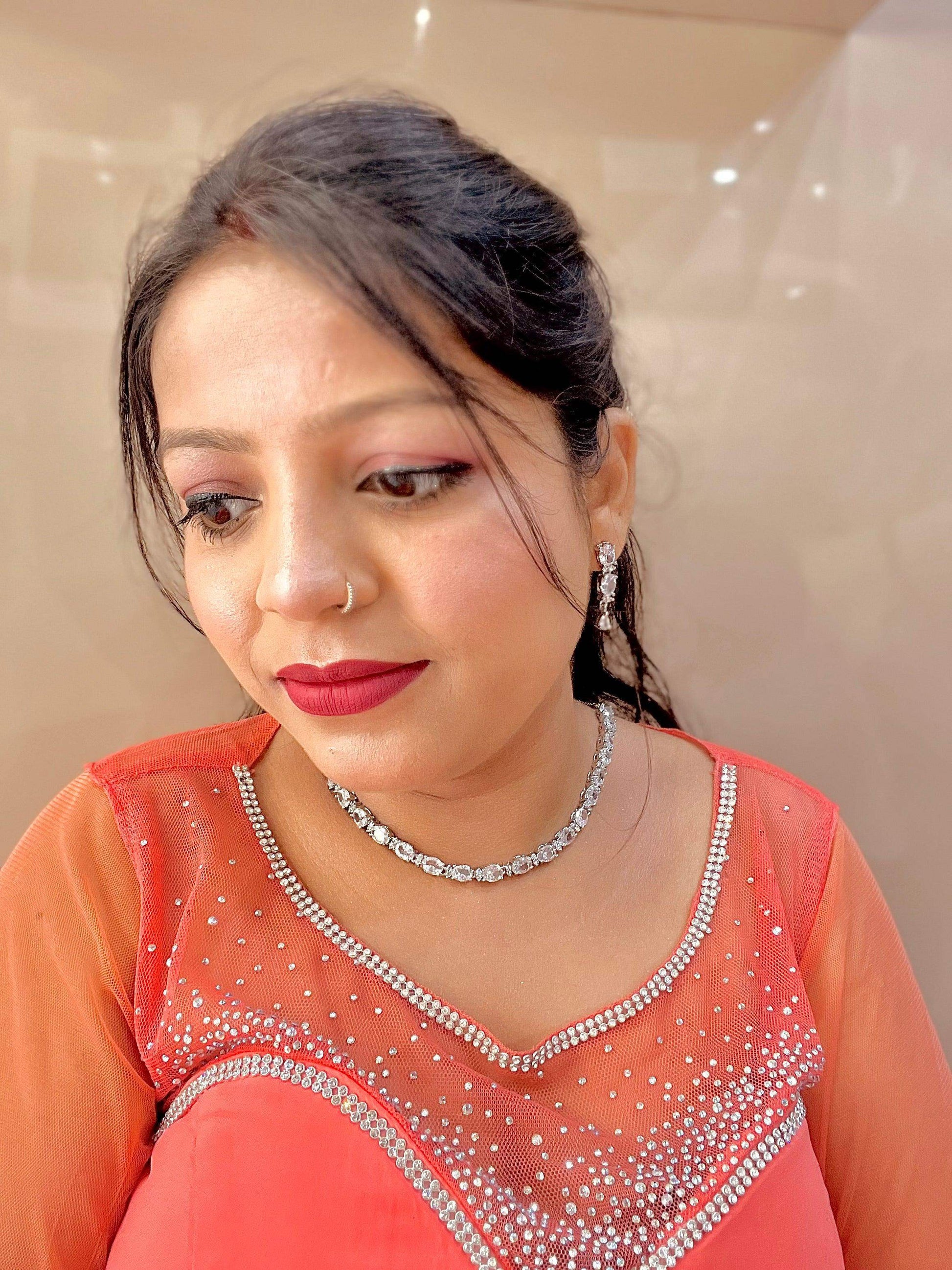 Zircon Necklace Set 333422 - Vijay & Sons