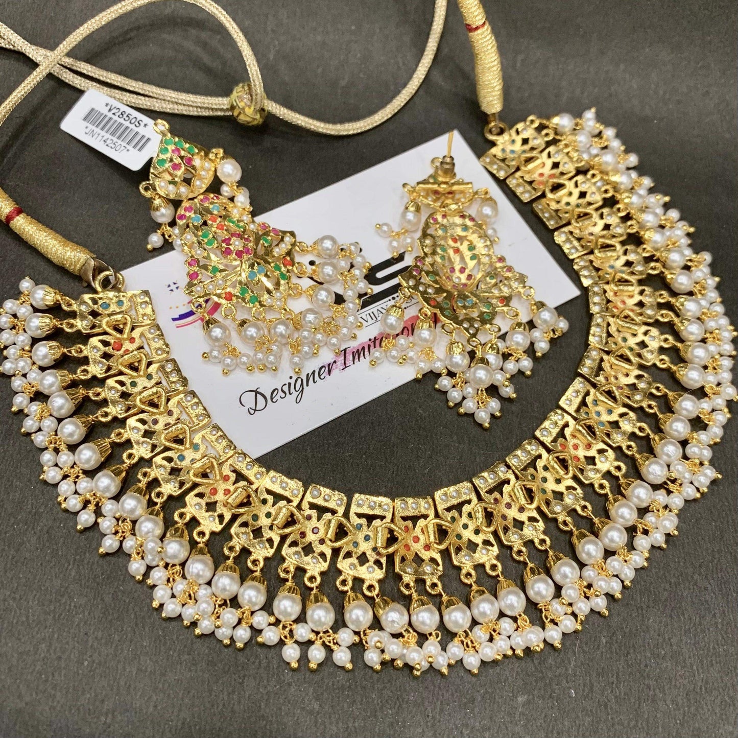 Jadau Necklace Set 4567 - Vijay & Sons
