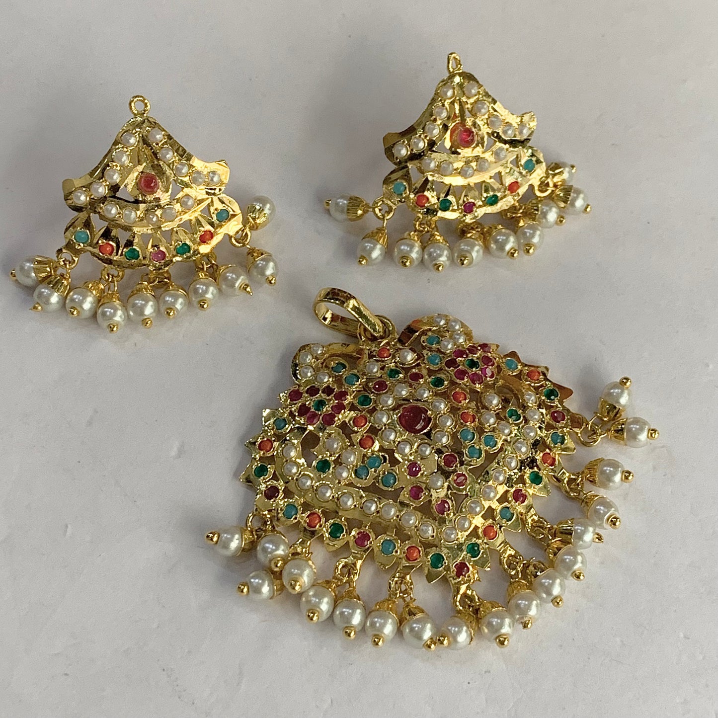 Jadau pendant sets 457754567 - Vijay & Sons