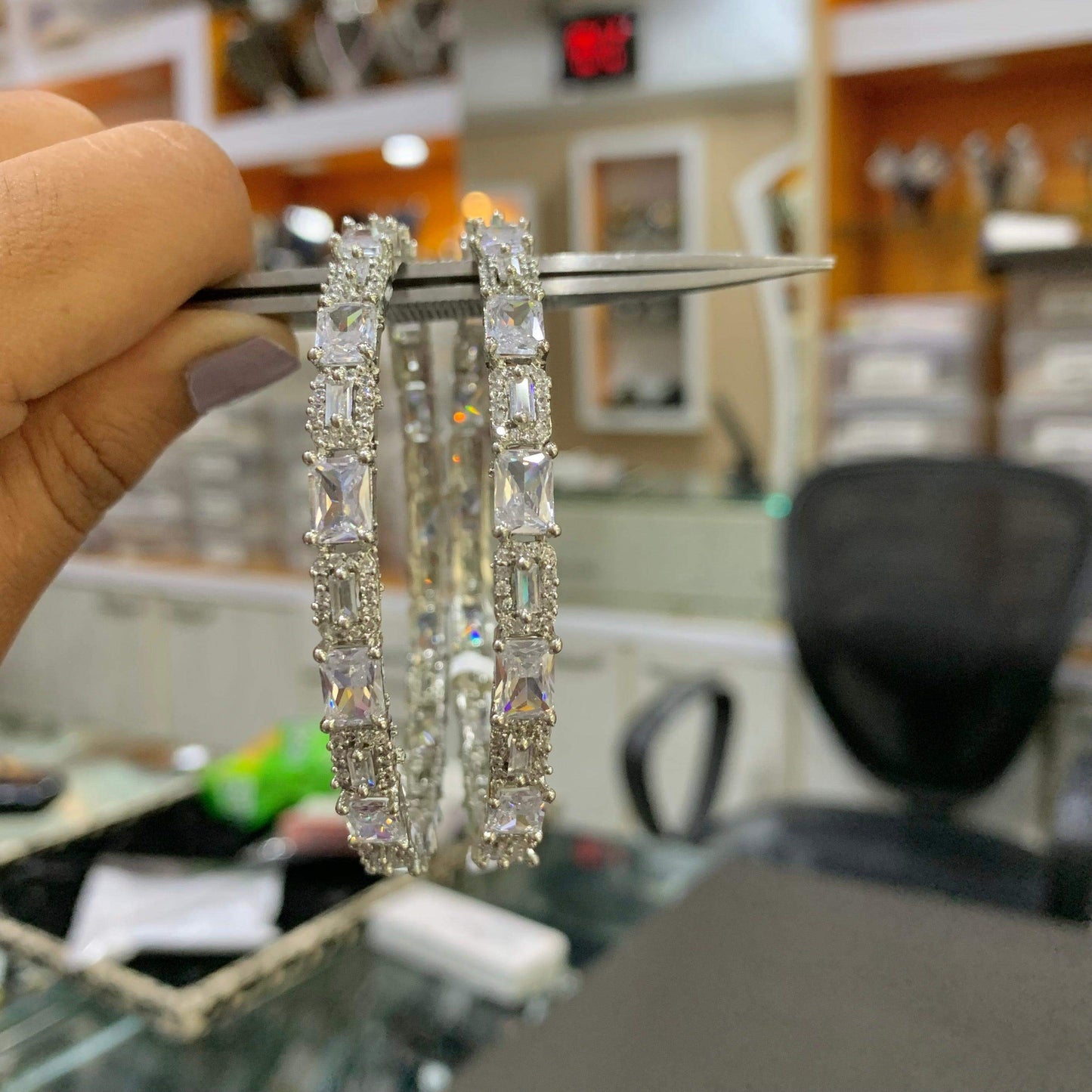 American Diamond Bangles 57766 - Vijay & Sons