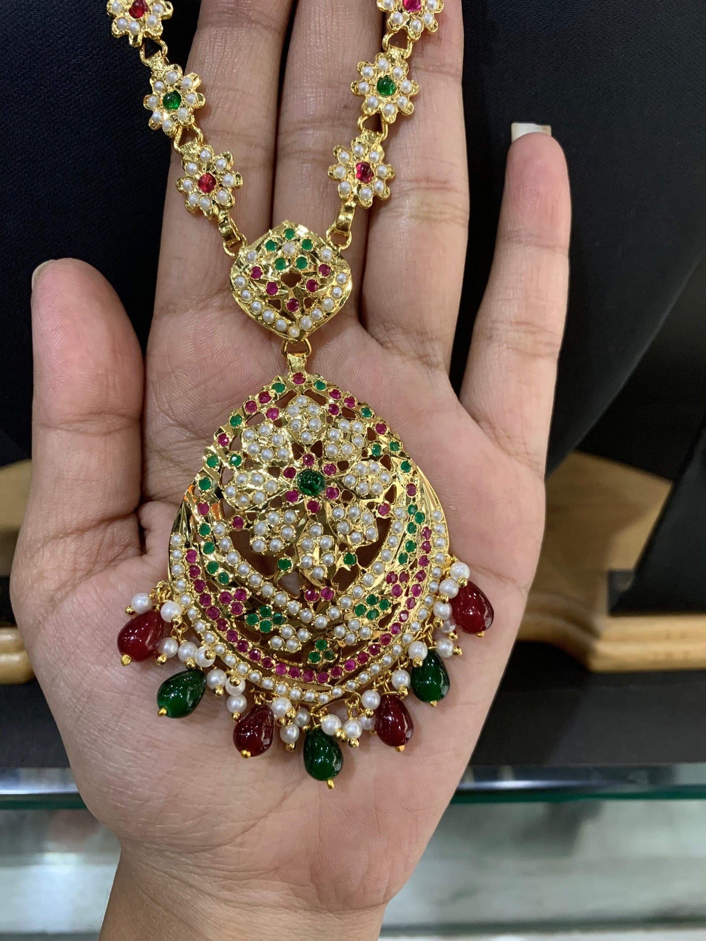 Jadau Rani Haar 355335 - Vijay & Sons