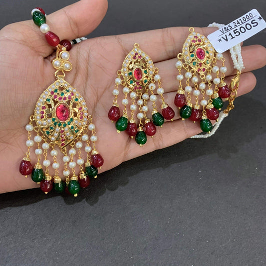 Jadau pendent set 4567890 - Vijay & Sons