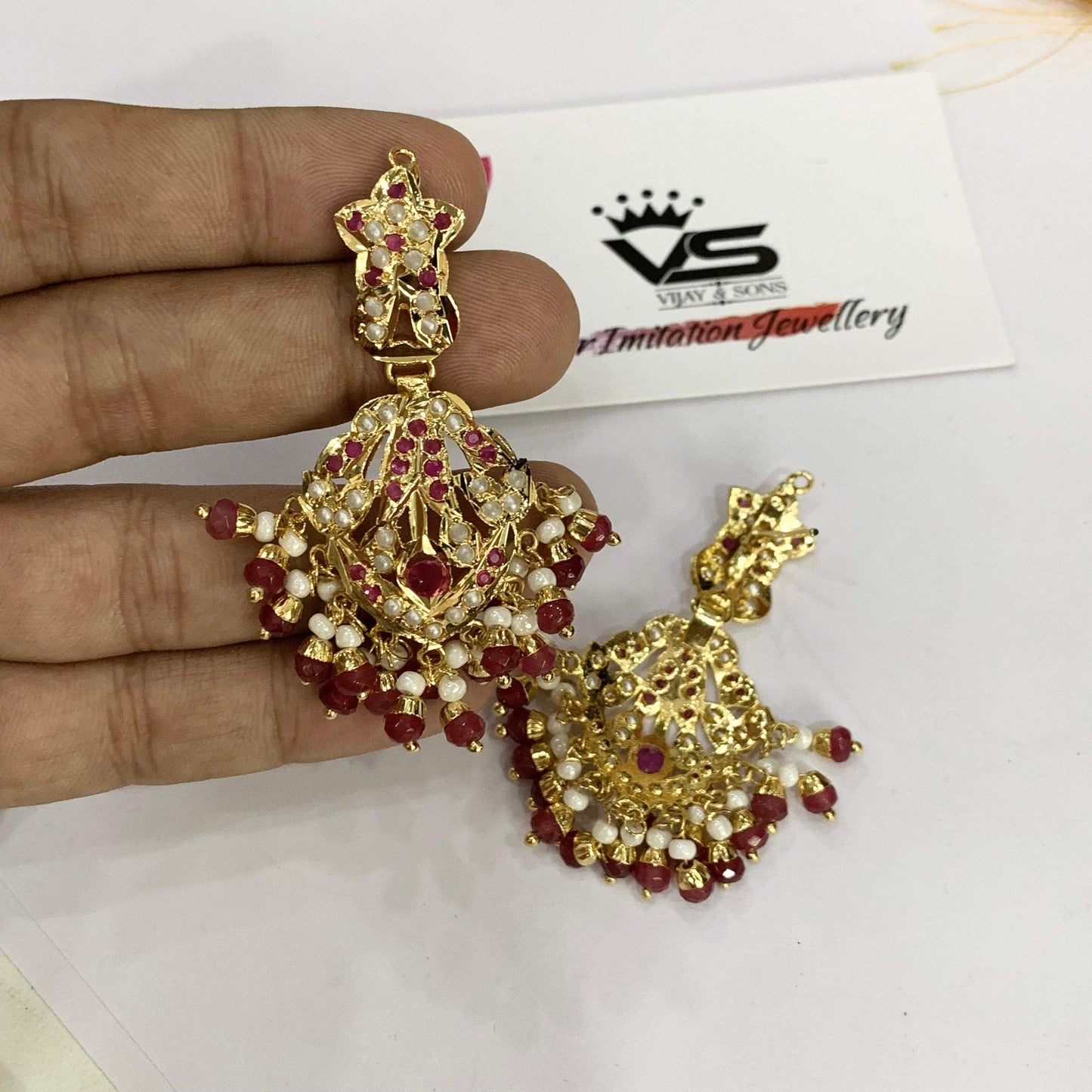 Jadau choker set 4675445 - Vijay & Sons