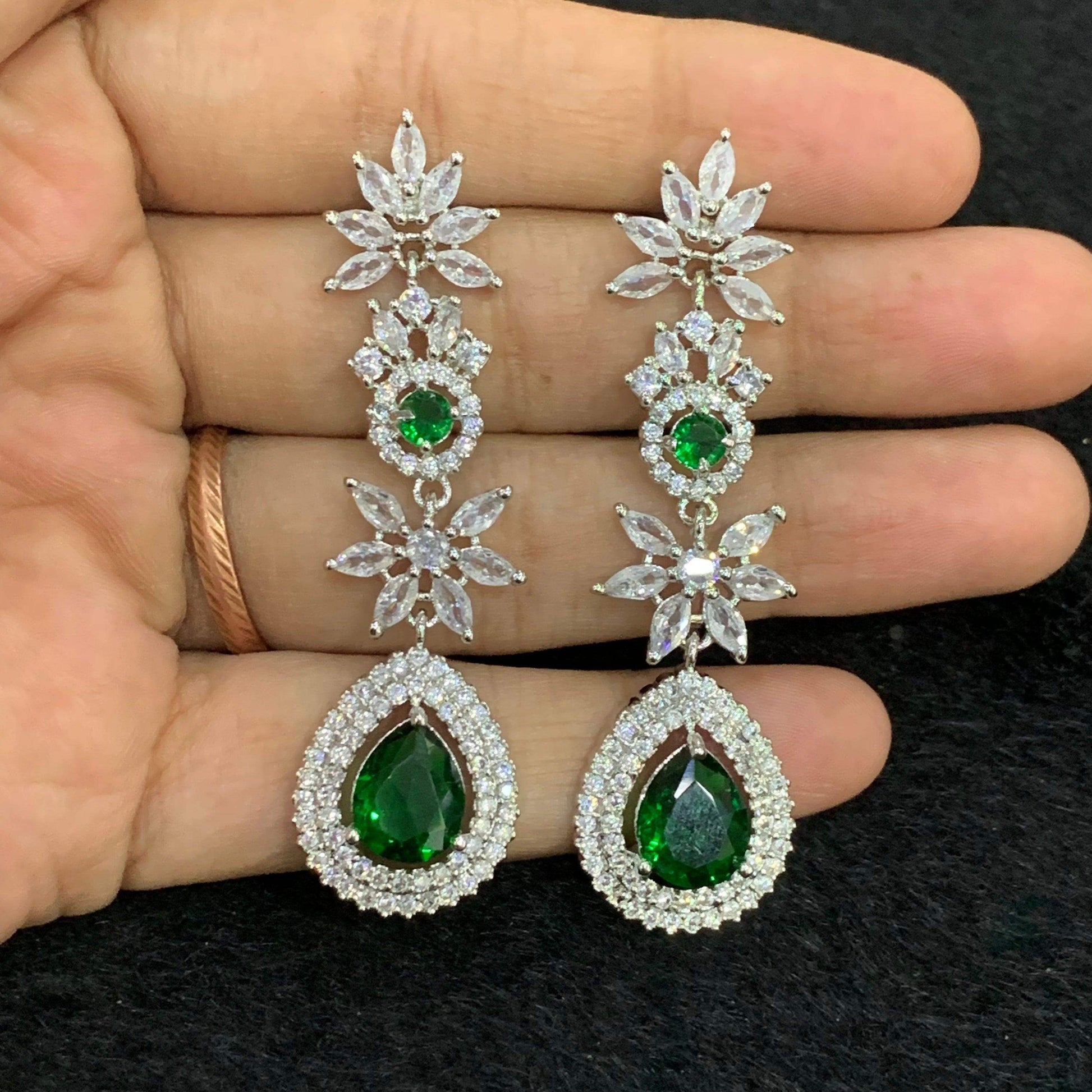 Diamond earrings 44556 - Vijay & Sons