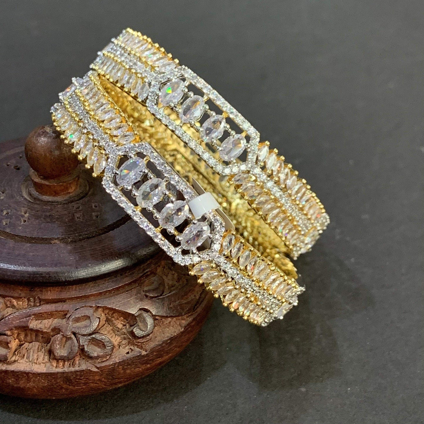 American Diamond Bangles 126355 - Vijay & Sons