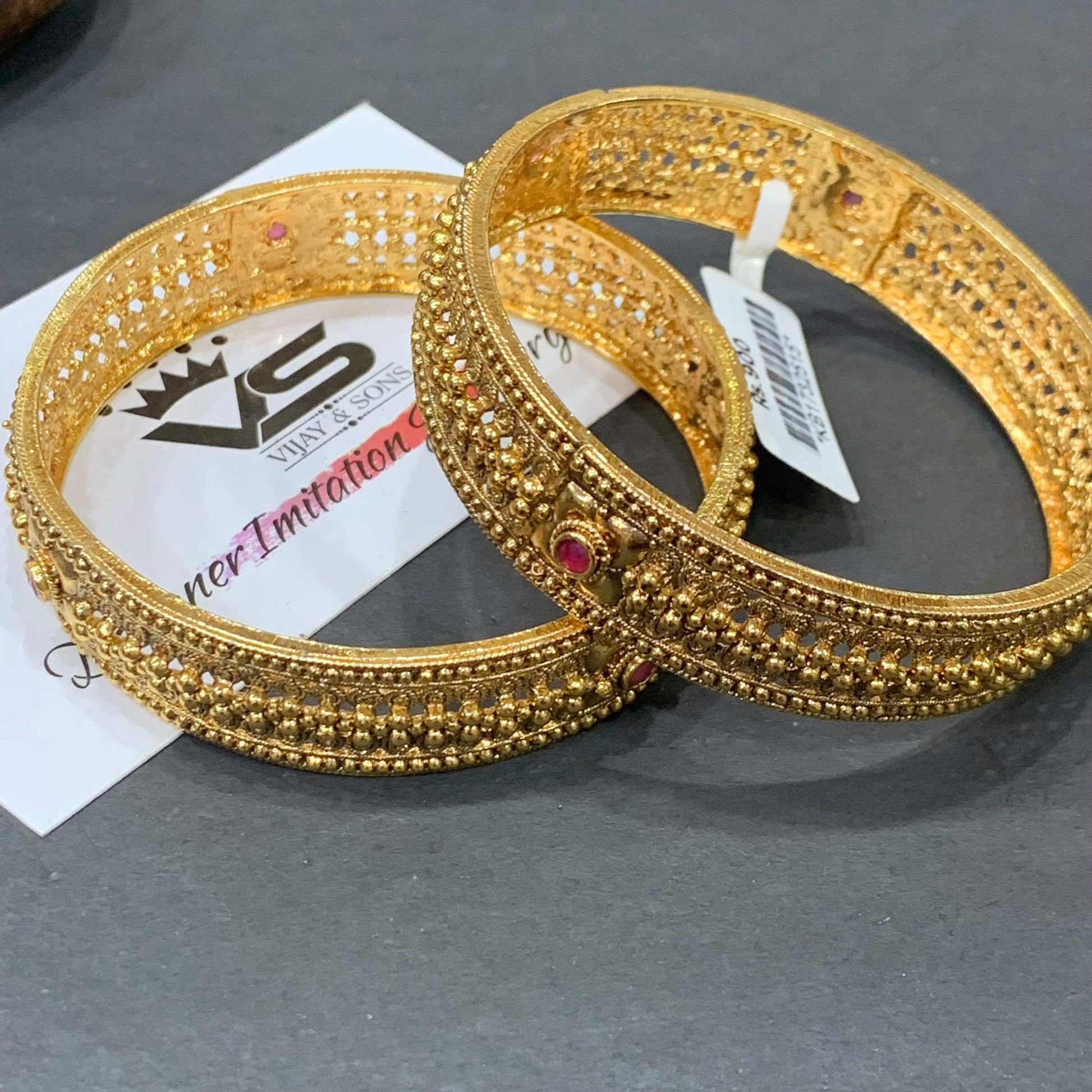 Antique Kundan Bangles - Vijay & Sons