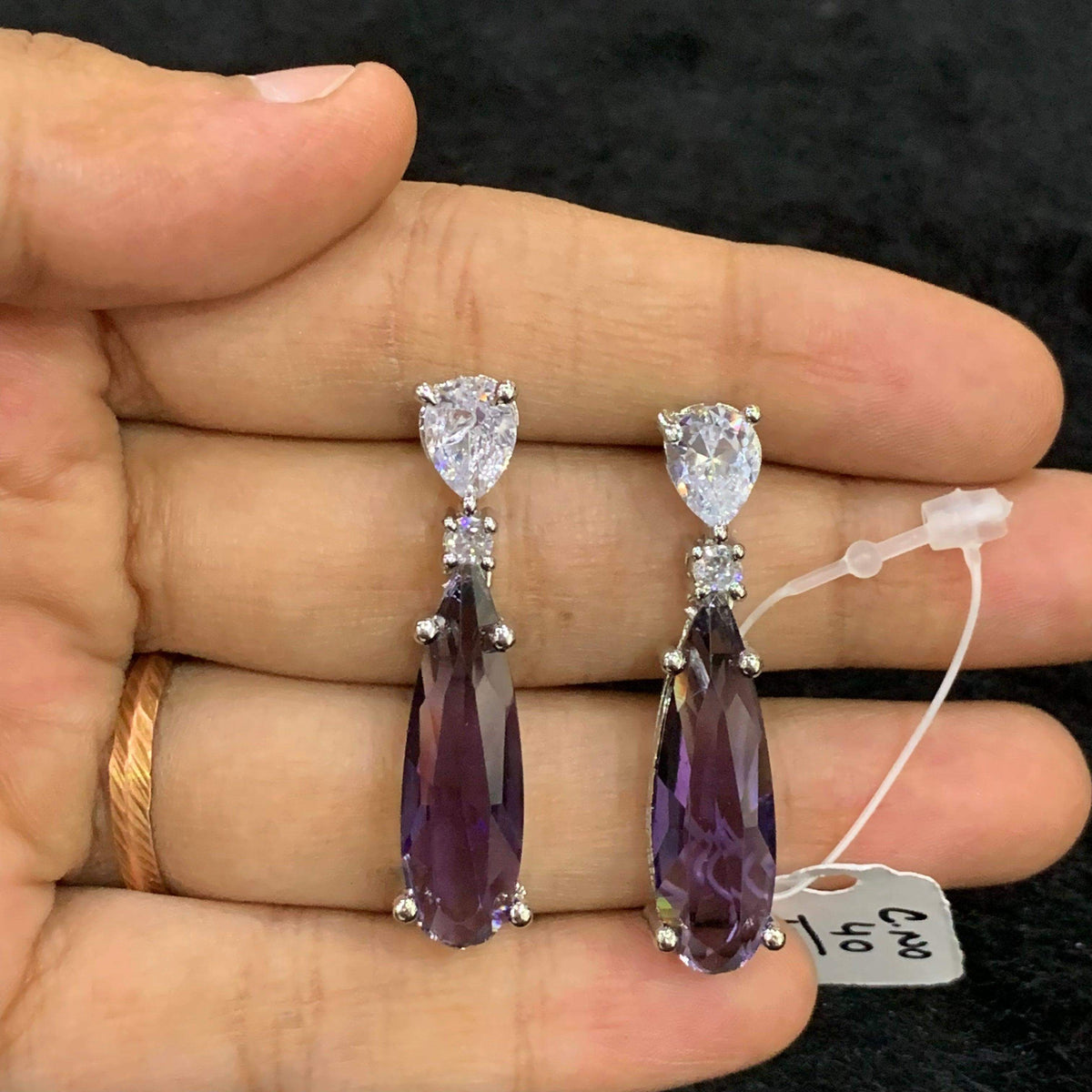 American Diamond Earrings 355688 - Vijay & Sons