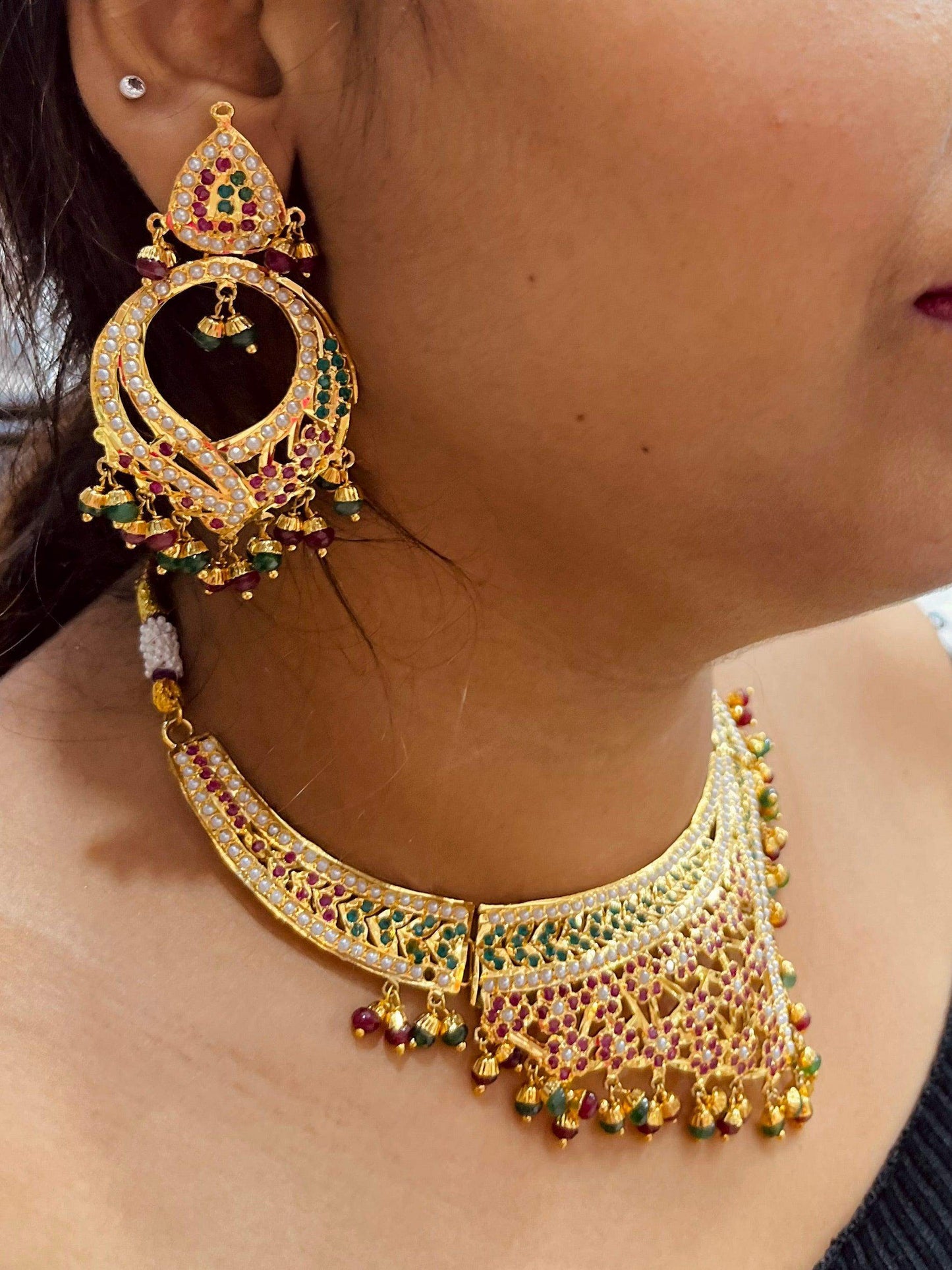 Jadau Necklace Sets 65498 - Vijay & Sons