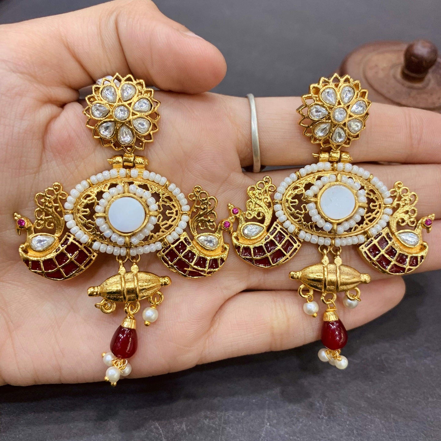 Antique earrings 8566 - Vijay & Sons