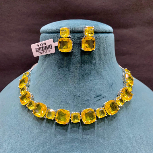 Zircon Necklace sets 68658 - Vijay & Sons