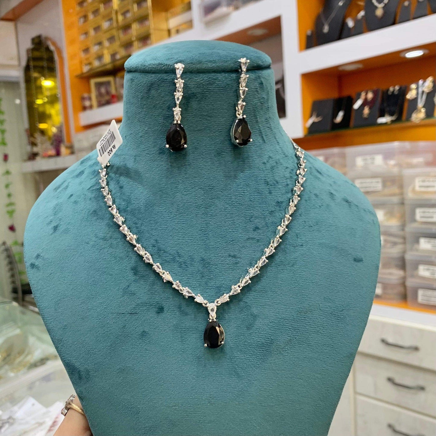 Zircon Necklace Set 478465 - Vijay & Sons