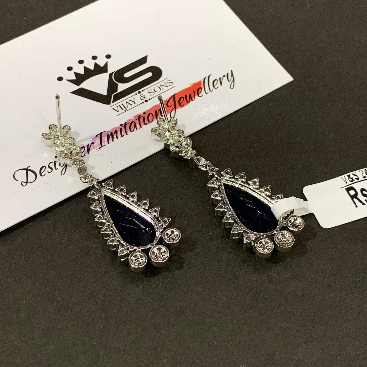 Zircon Earrings 45321 - Vijay & Sons