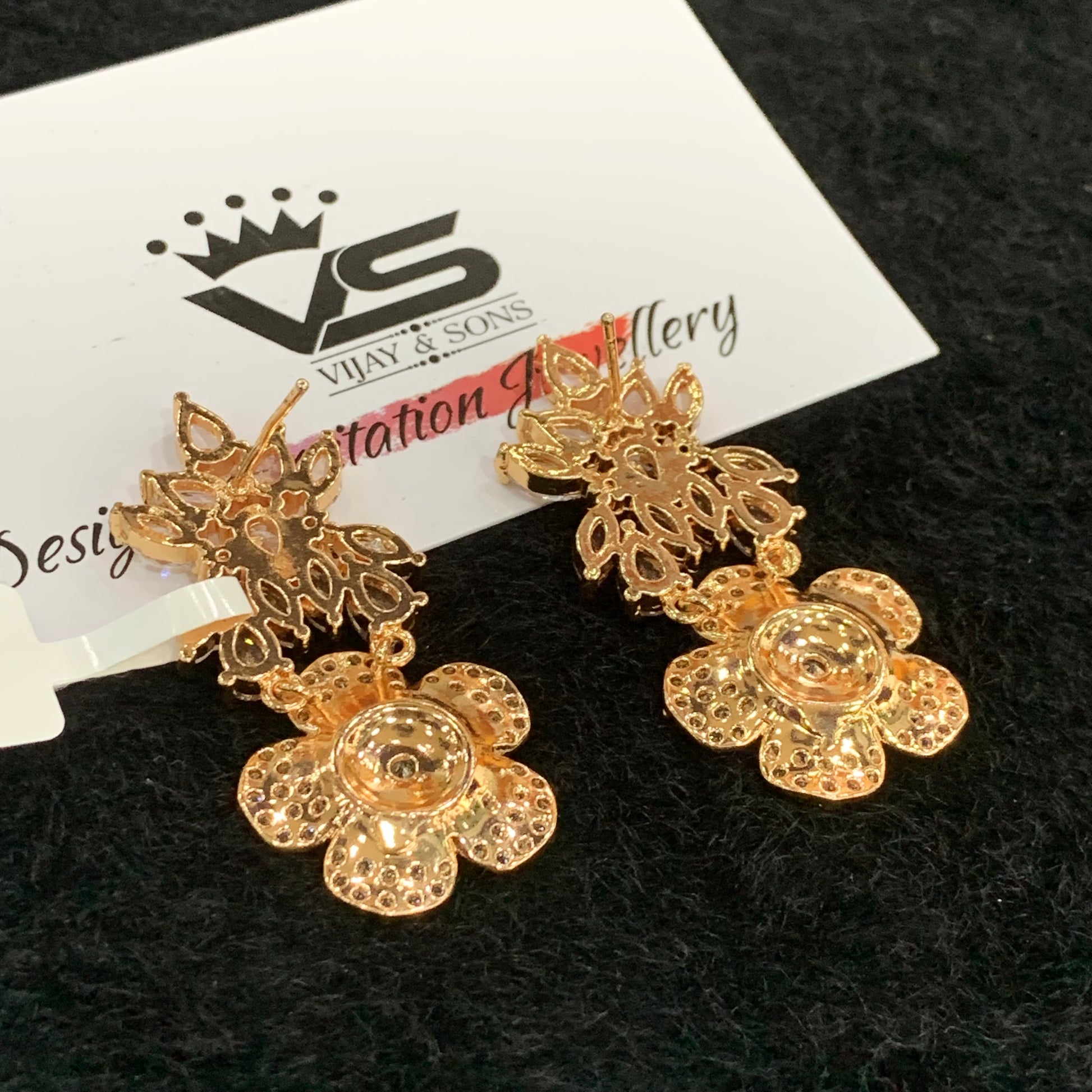 American diamond earrings 464678 - Vijay & Sons
