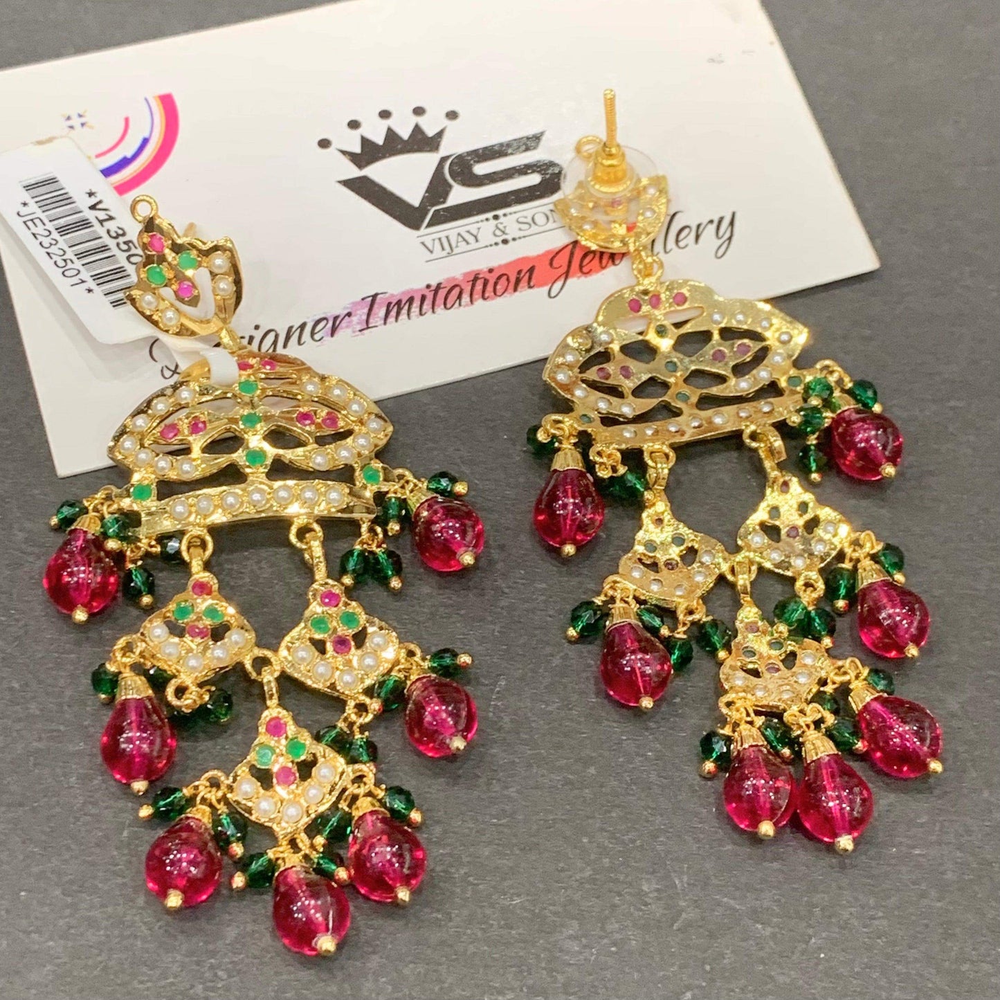 Jadau Earrings 564788 - Vijay & Sons