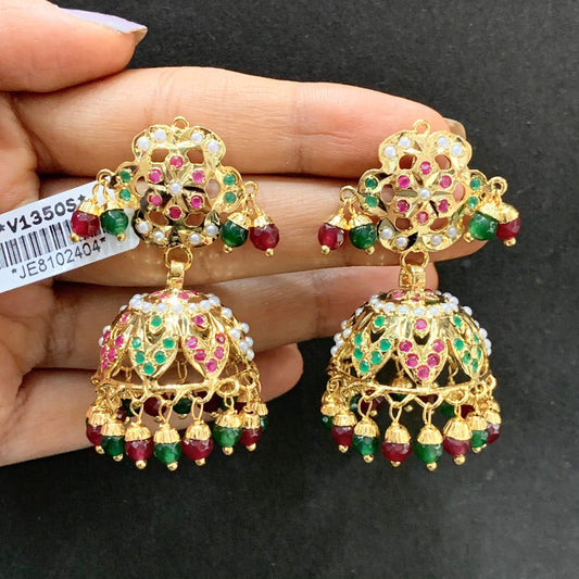 Jadau Earrings 45366 - Vijay & Sons