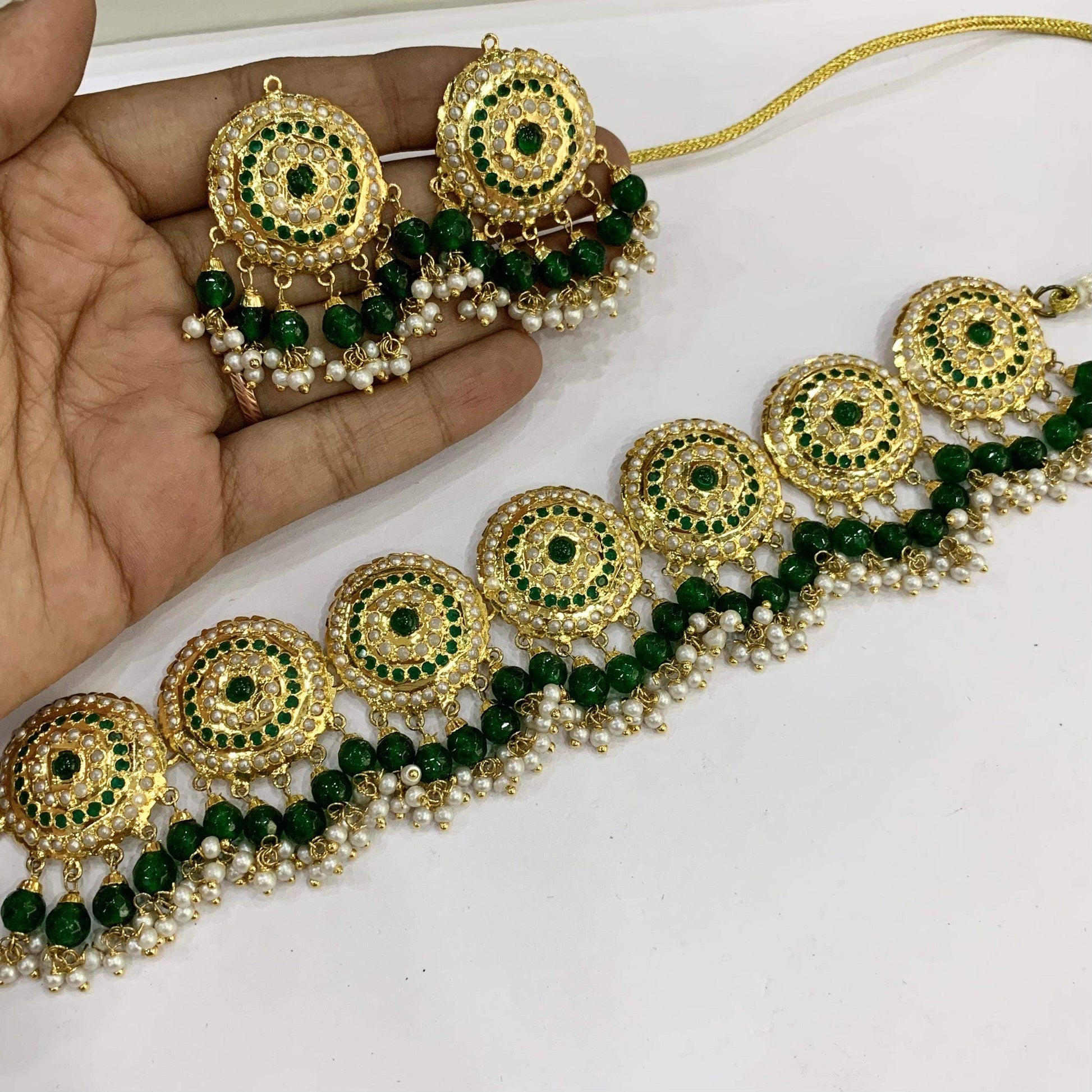 Jadau Necklace Set 586982 - Vijay & Sons
