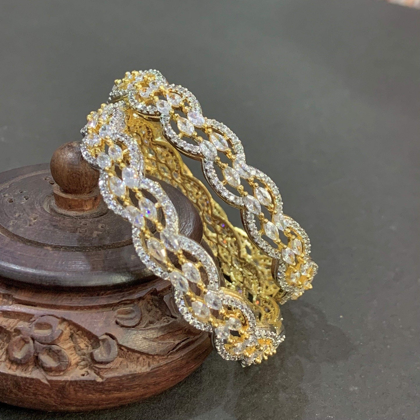 American Diamond Bangles 67655 - Vijay & Sons