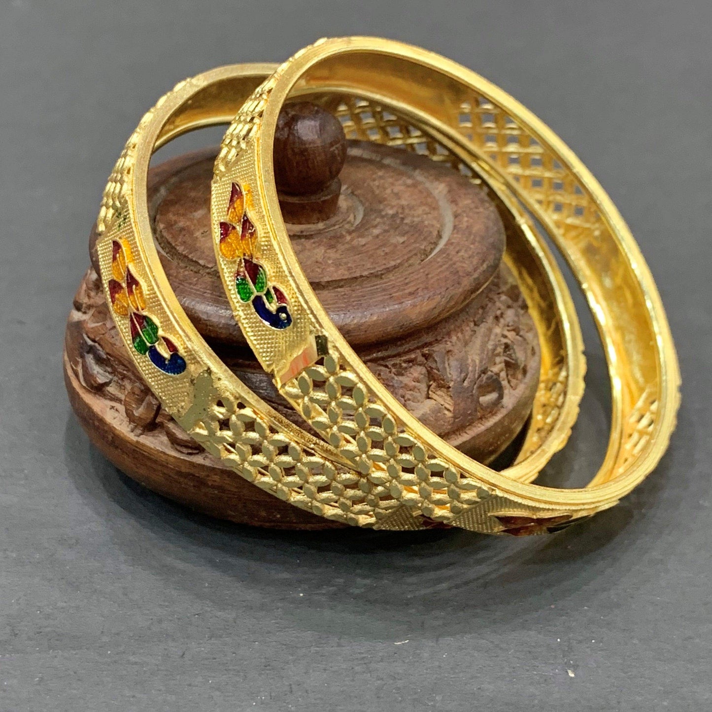 Gold Platted Bangles 466556 - Vijay & Sons