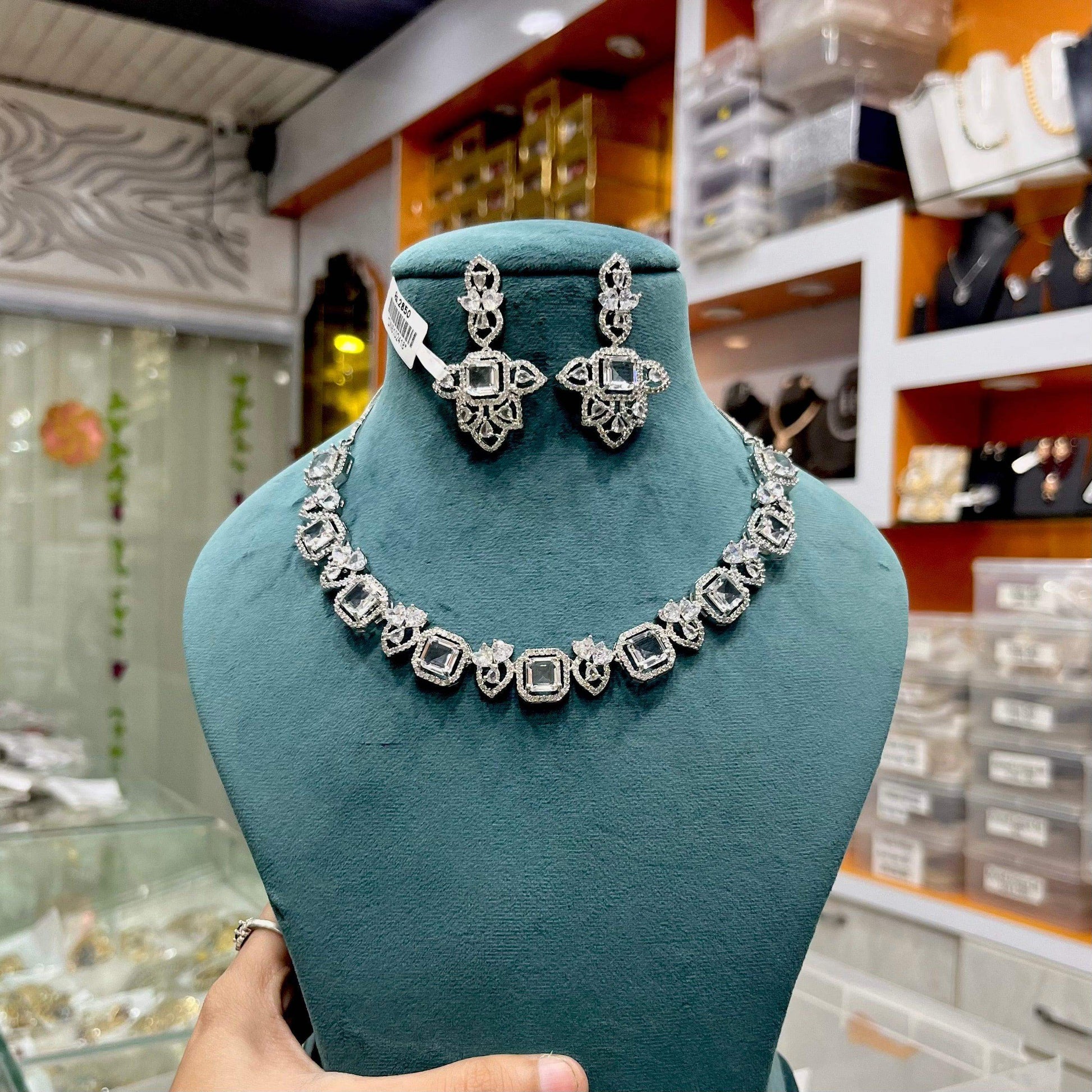 Diamond necklace 8777 - Vijay & Sons