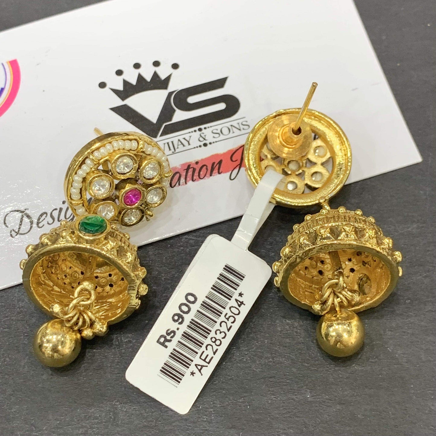 Antique earrings 22356 - Vijay & Sons