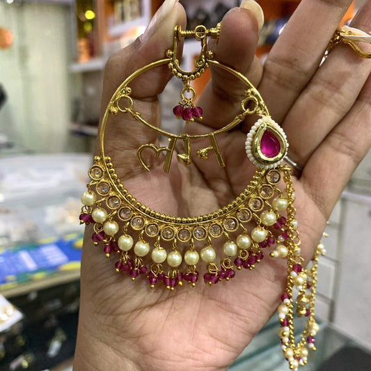 Gold plated Nath 676567 - Vijay & Sons