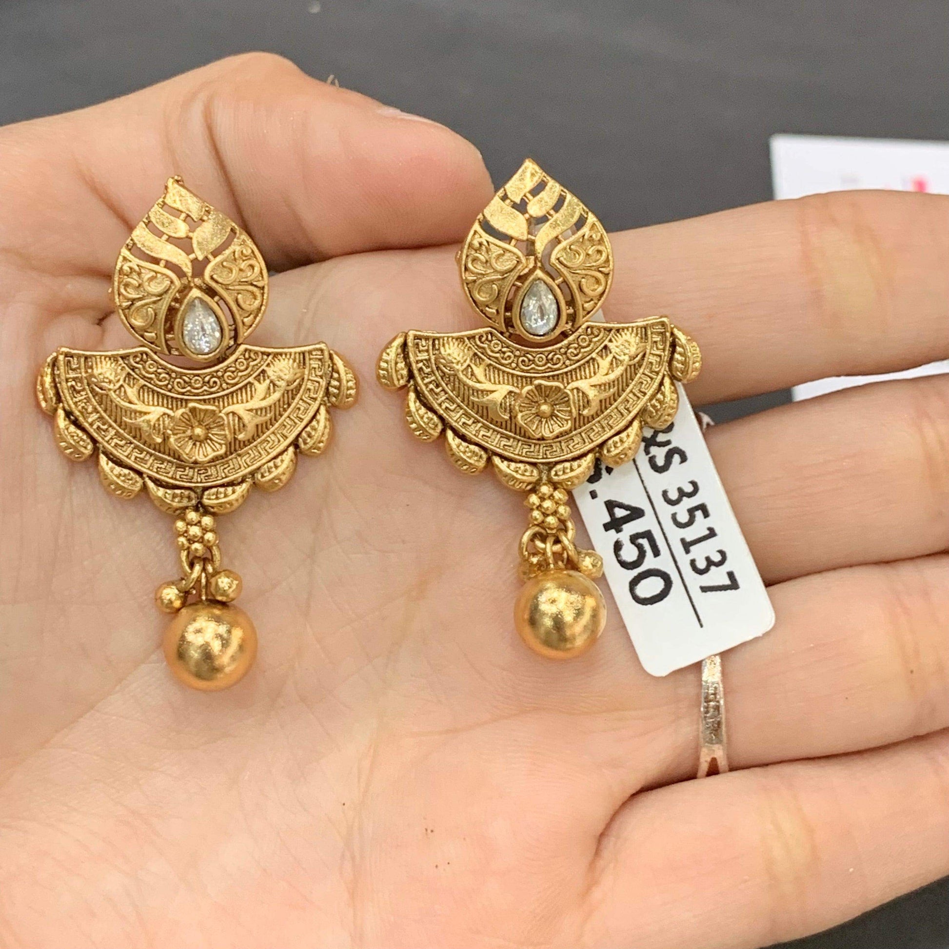 Antique Earrings 35780 - Vijay & Sons