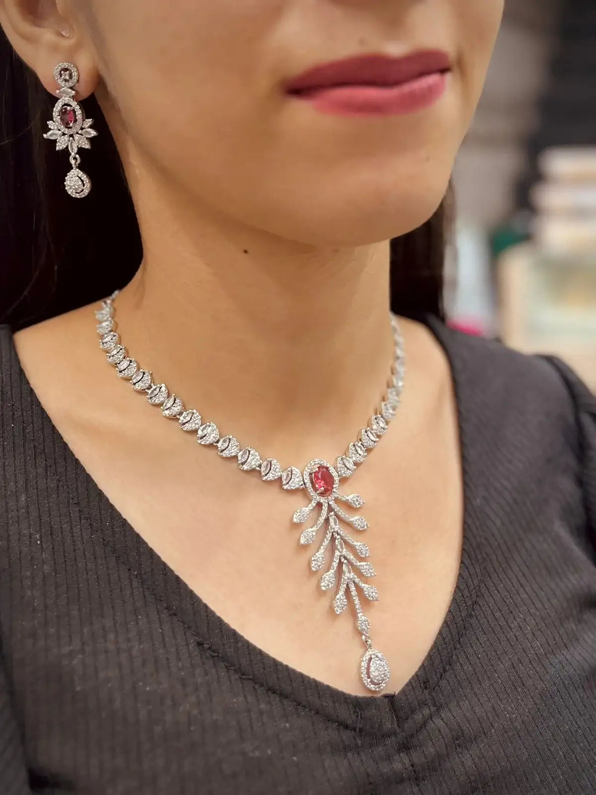 Zircon Necklace sets 686478