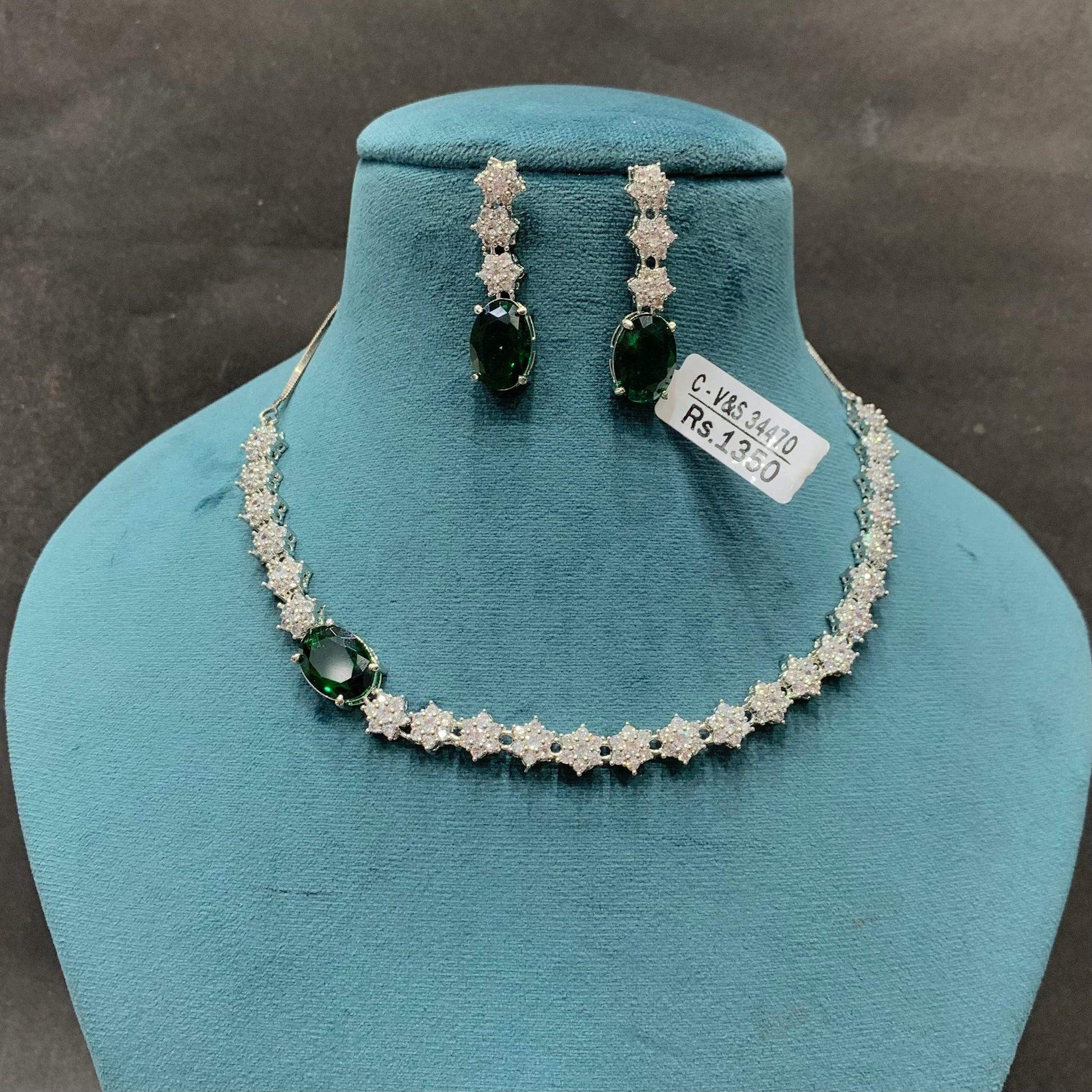 Diamond necklace sets 8965 - Vijay & Sons