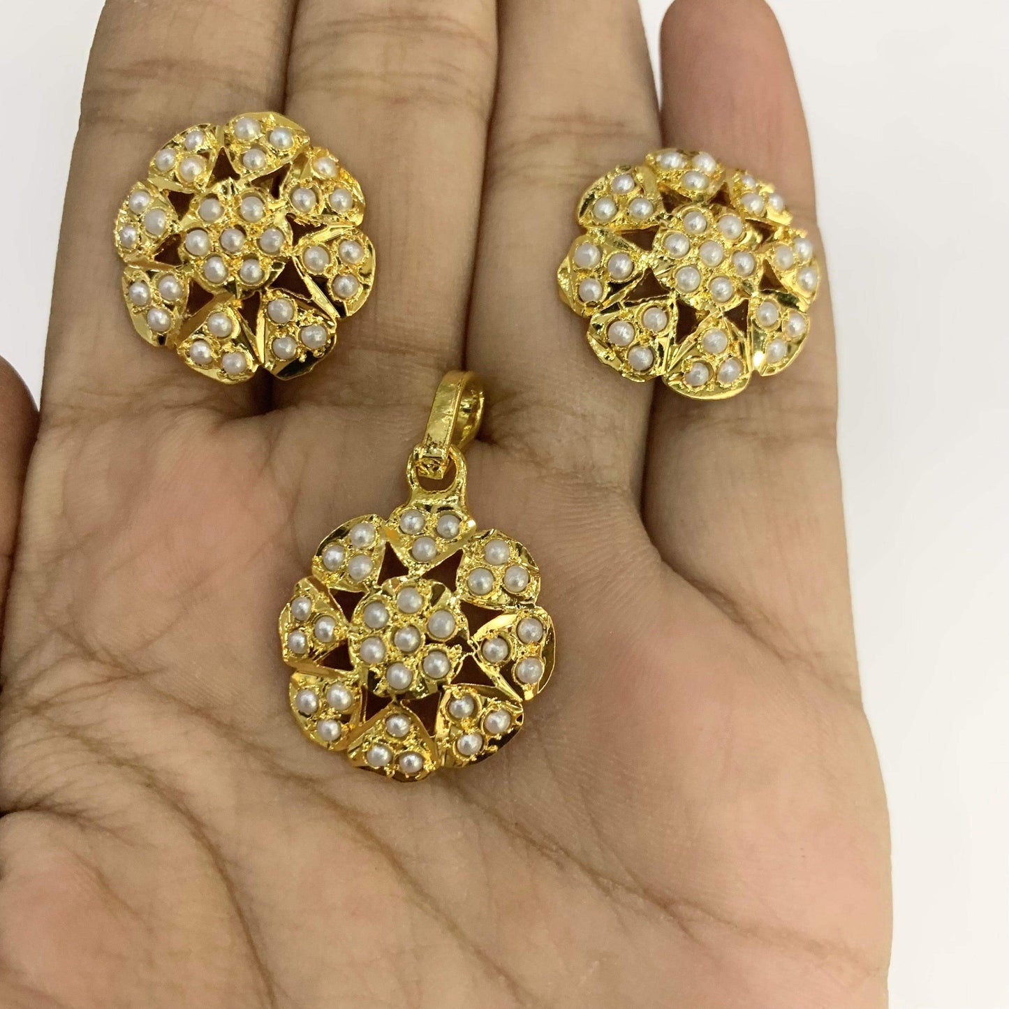 Jadau pendent set 45678912 - Vijay & Sons