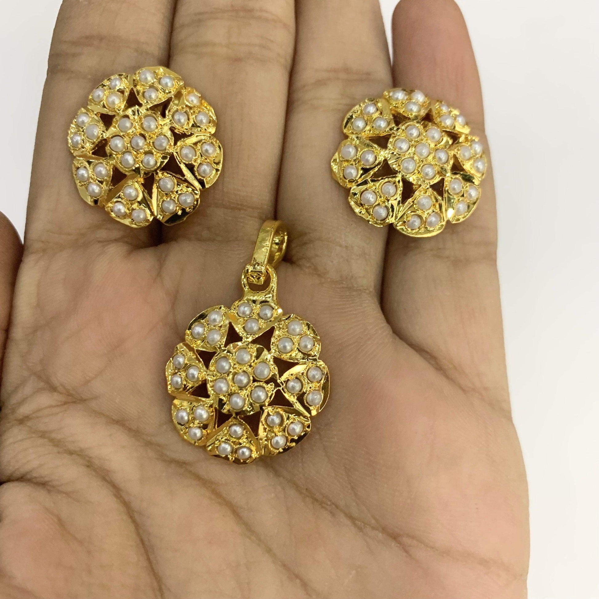 Jadau pendent set 45678912 - Vijay & Sons